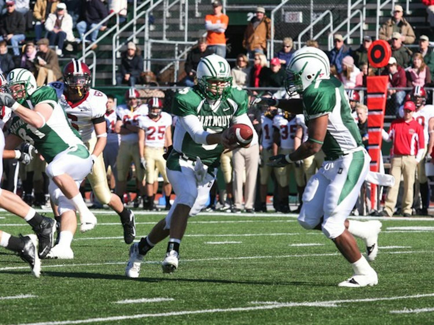 Princeton gained 343 rushing yards while Dartmouth stumbled to -11 yards on the ground in Saturday's 28-10 loss.