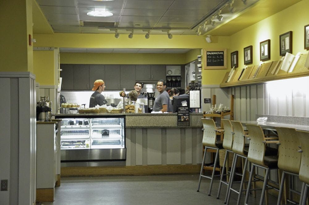 King Arthur Flour employees close up for the day at the Baker-Berry Library location.