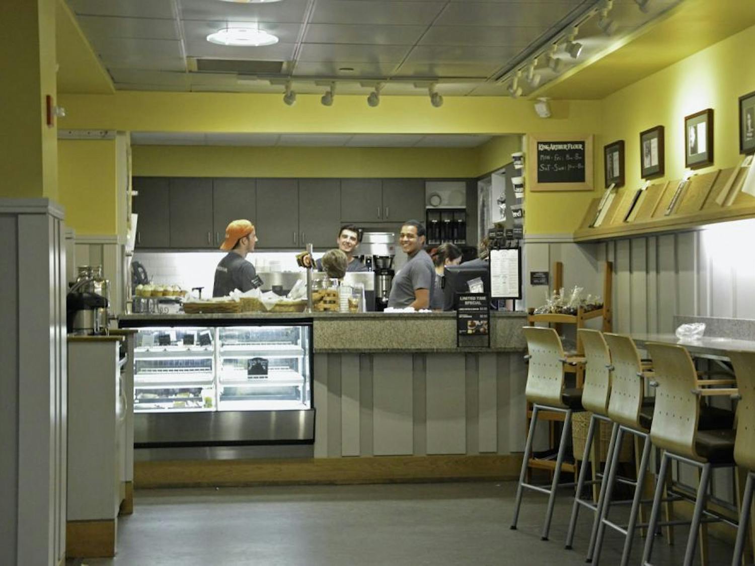 King Arthur Flour employees close up for the day at the Baker-Berry Library location.