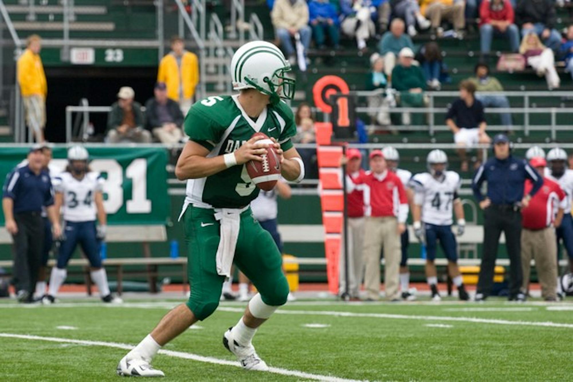 Big Green quarterback Alex Jenny '10 completed 11 of 28 passes for 147 yards and one touchdown on Saturday.