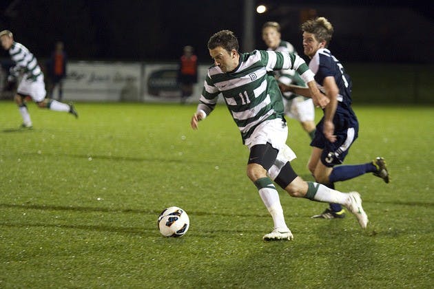 The men's soccer team suffered a 1-0 overtime loss at Boston College on Wednesday, the Big Green's third overtime loss of the season.