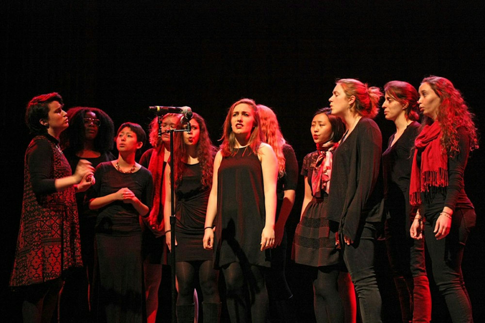 The Rockapellas, an all-women a cappella group, perform at V-February in 2016.