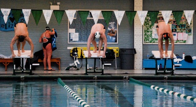 The Big Green's senior swimmers competed in their last intercollegiate competitions at Dartmouth last Sunday.