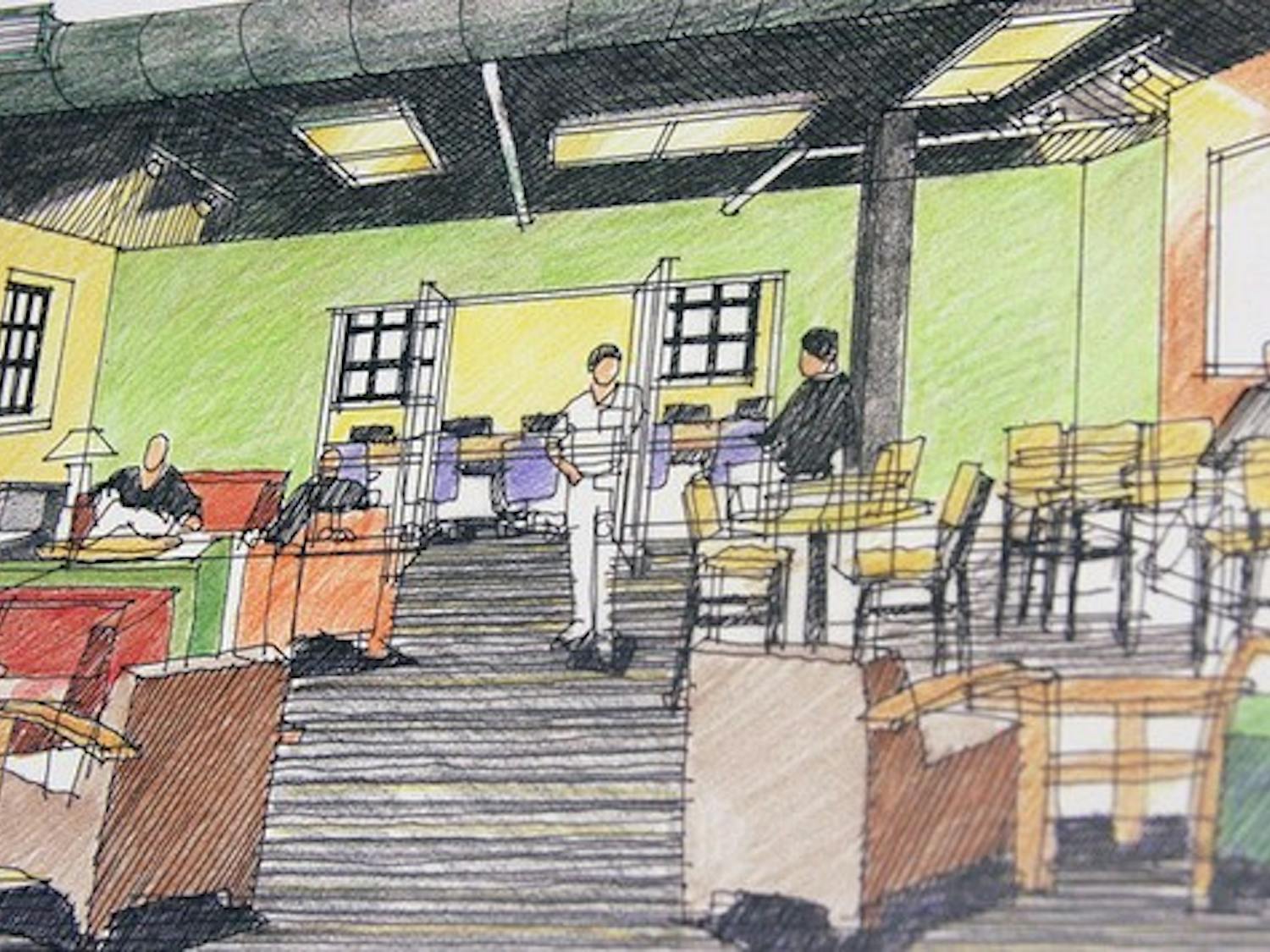 Although originally slated to open in January, new social spaces in the basement of Class of 1953 Commons will open for 2012 Fall term.