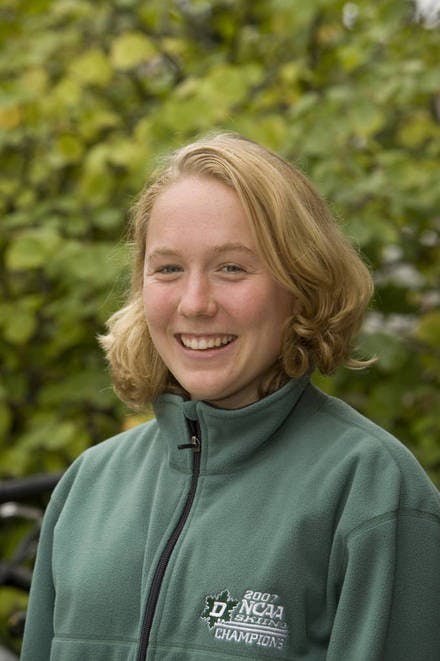 Ida Sargent '11 trains with the Craftsbury Green Racing Project over the summer. The group works to reduce the environmental impact of skiing