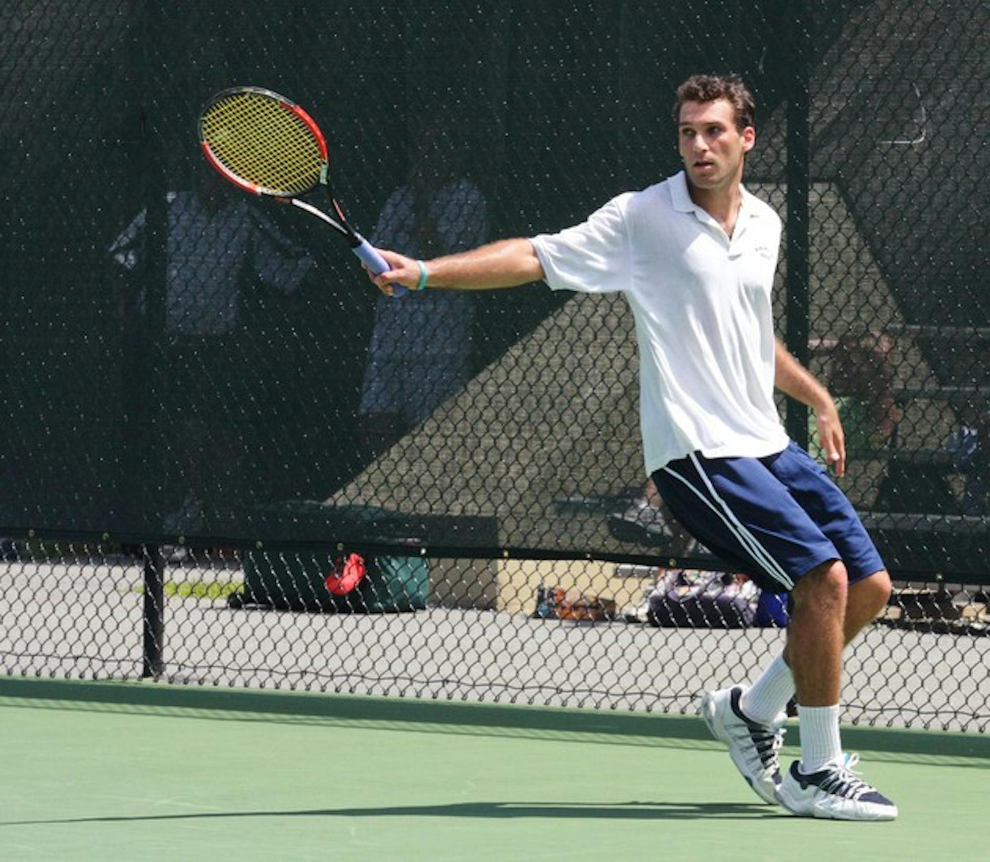 Dan Freeman '10 beat teammate Jeff Friedman '10 in the men's singles final to win the tournament.