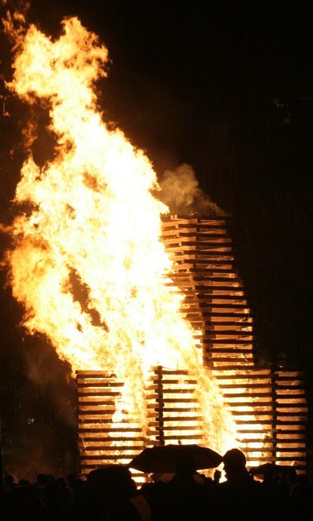 Friday's rainy bonfire night saw 11 arrests. Only one other arrest was recorded over the weekend for a total of 12, compared to 15 arrests last year.