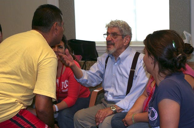 Teachers from Mexico visiting Hanover through the Inter-American Partnership for Education Teachers' Collaborative learned from professor John Rassias.