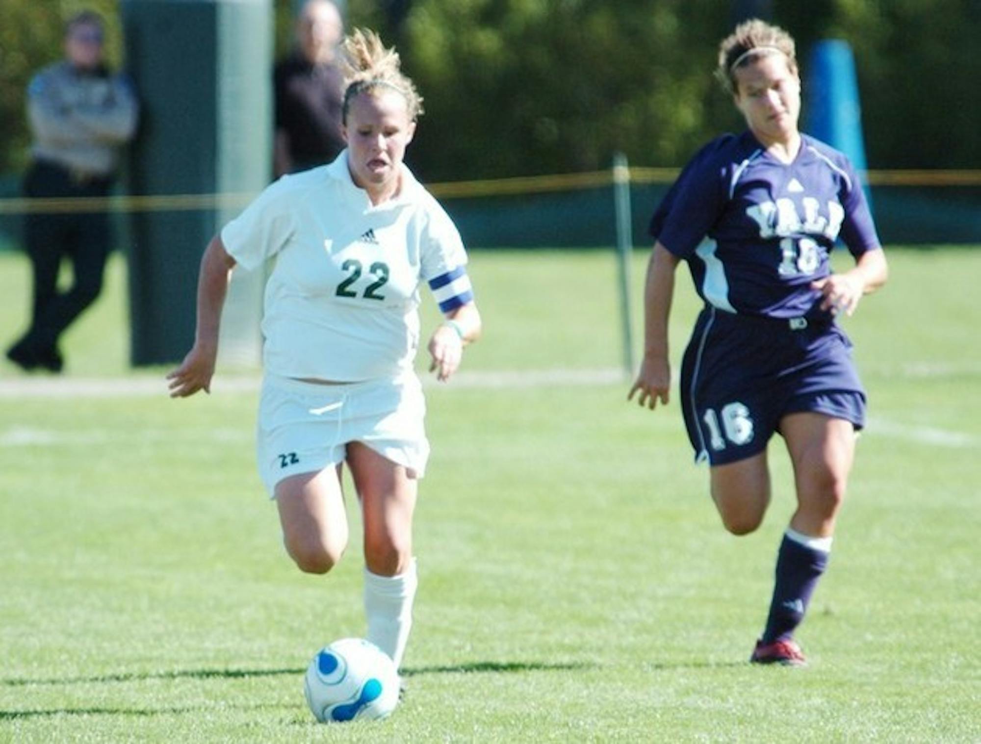 Whitney Douthett '07 helped lead a staunch defensive effort for the Big Green in a 1-0 win over Yale Sunday.