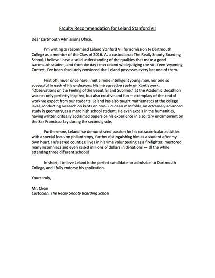 The ideal teacher recommendation