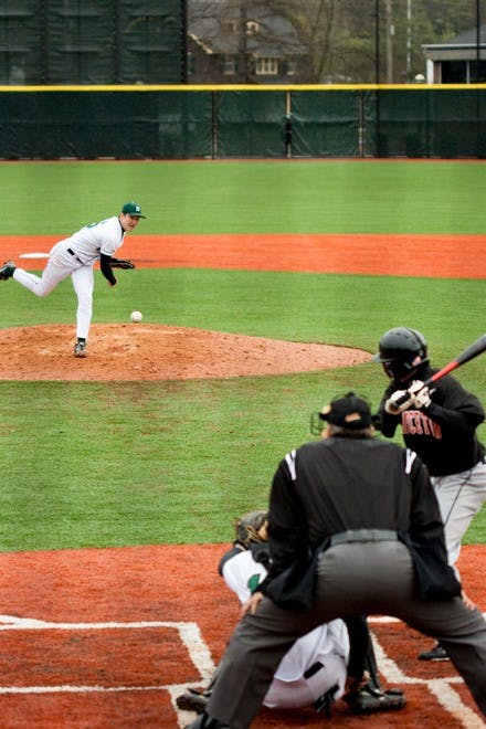Big Green pitcher Ben Murray '10 took the win in Saturday's first game against Princeton, throwing a career-high six strikeouts.