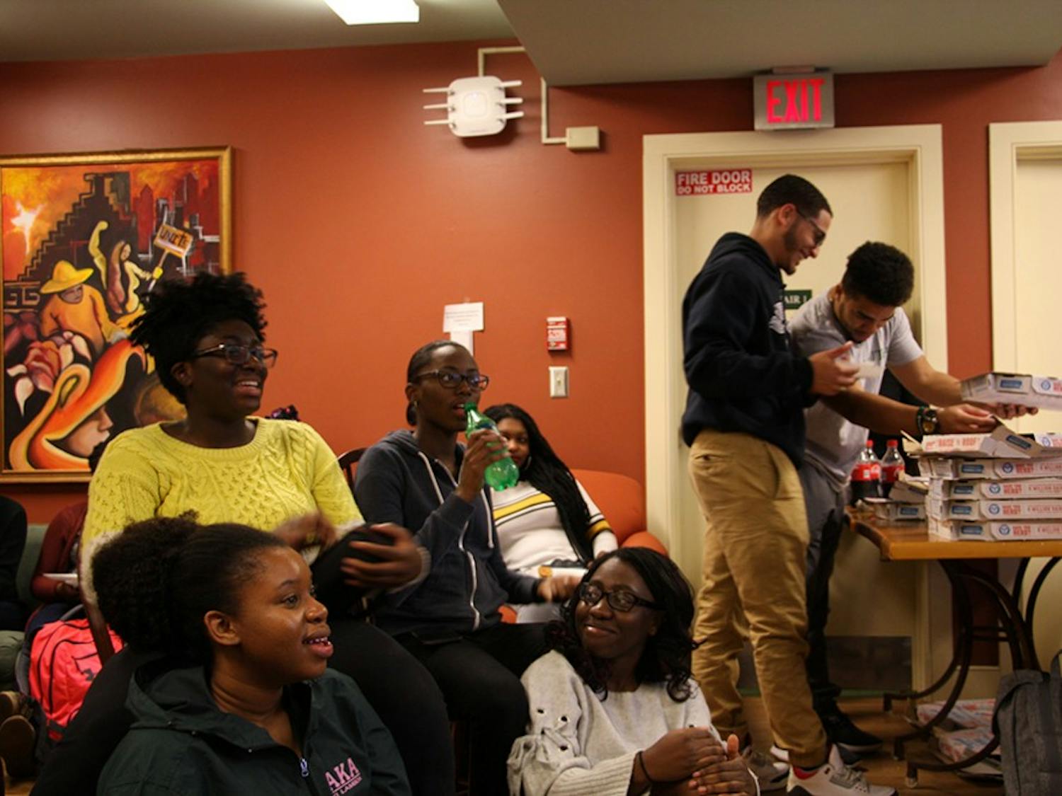 Students gathered in the LALACS basement to attend a discussion centered on the similarities and differences throughout the Diaspora with Dr. Trica Keaton.&nbsp;