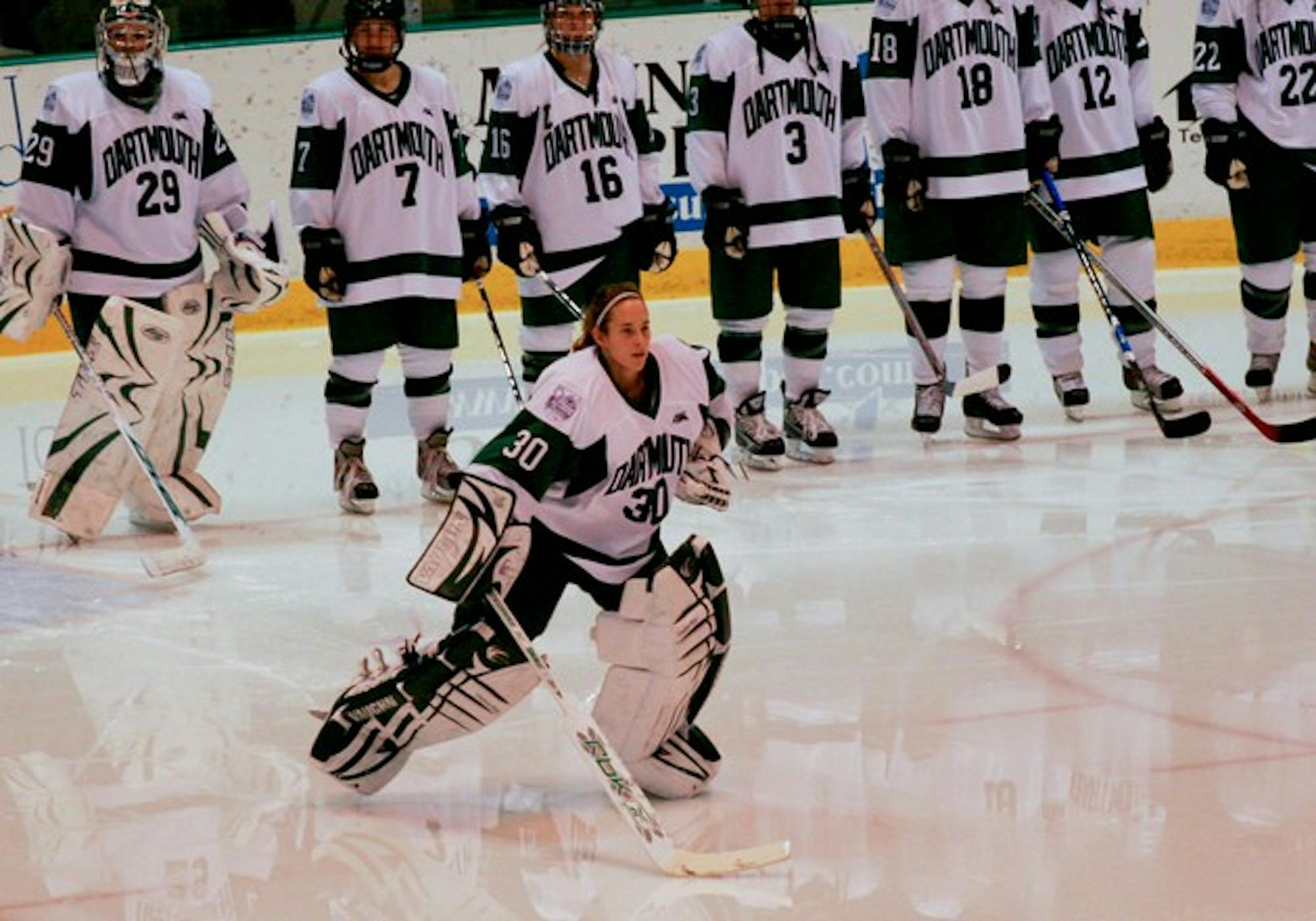 Big Green goalie Carli Clemis '09 had her fourth shutout of the season with 31 saves against Harvard.