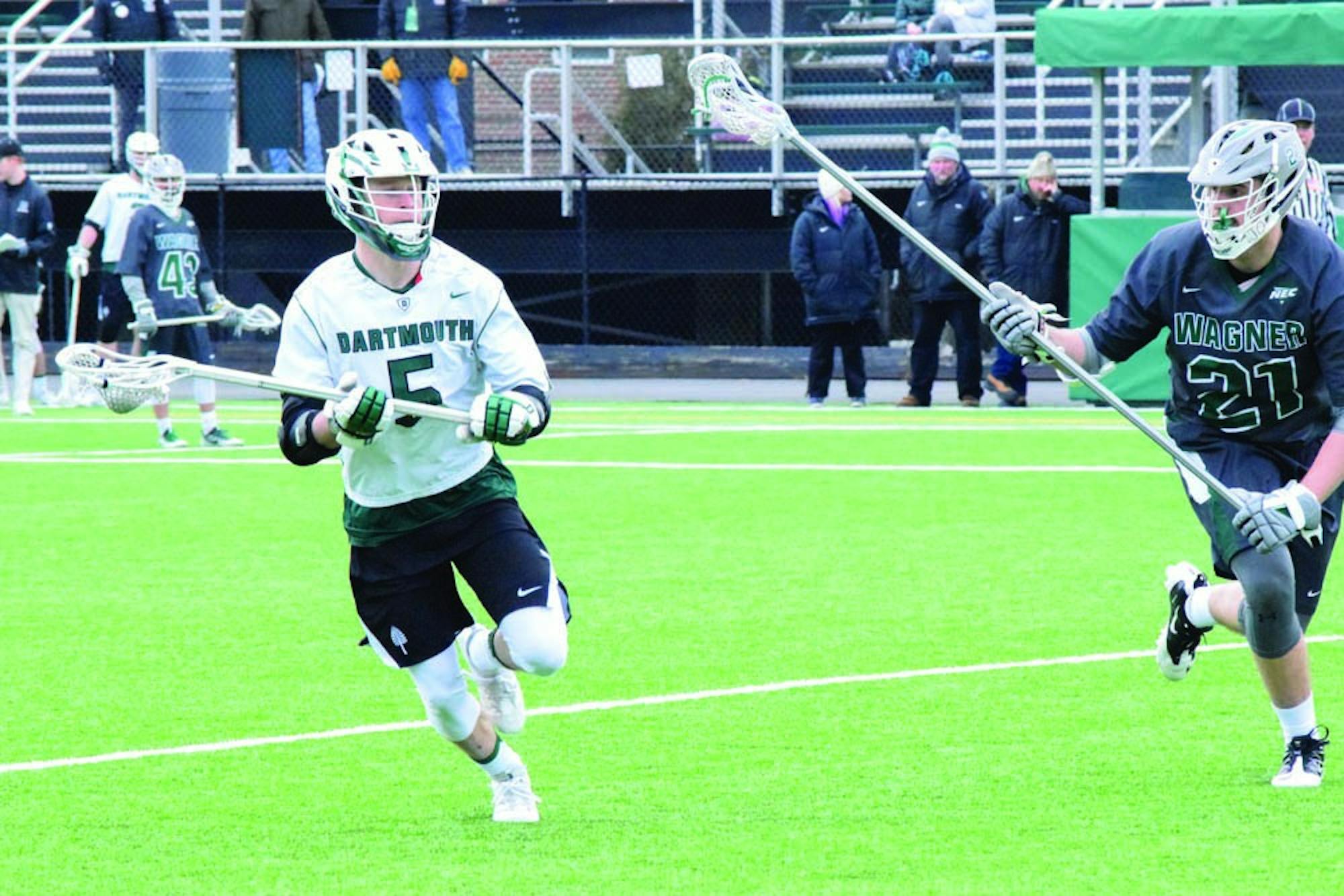 Ben Martin '20 put in four goals against Wagner University, including the go-ahead marker, and now leads the team with nine.