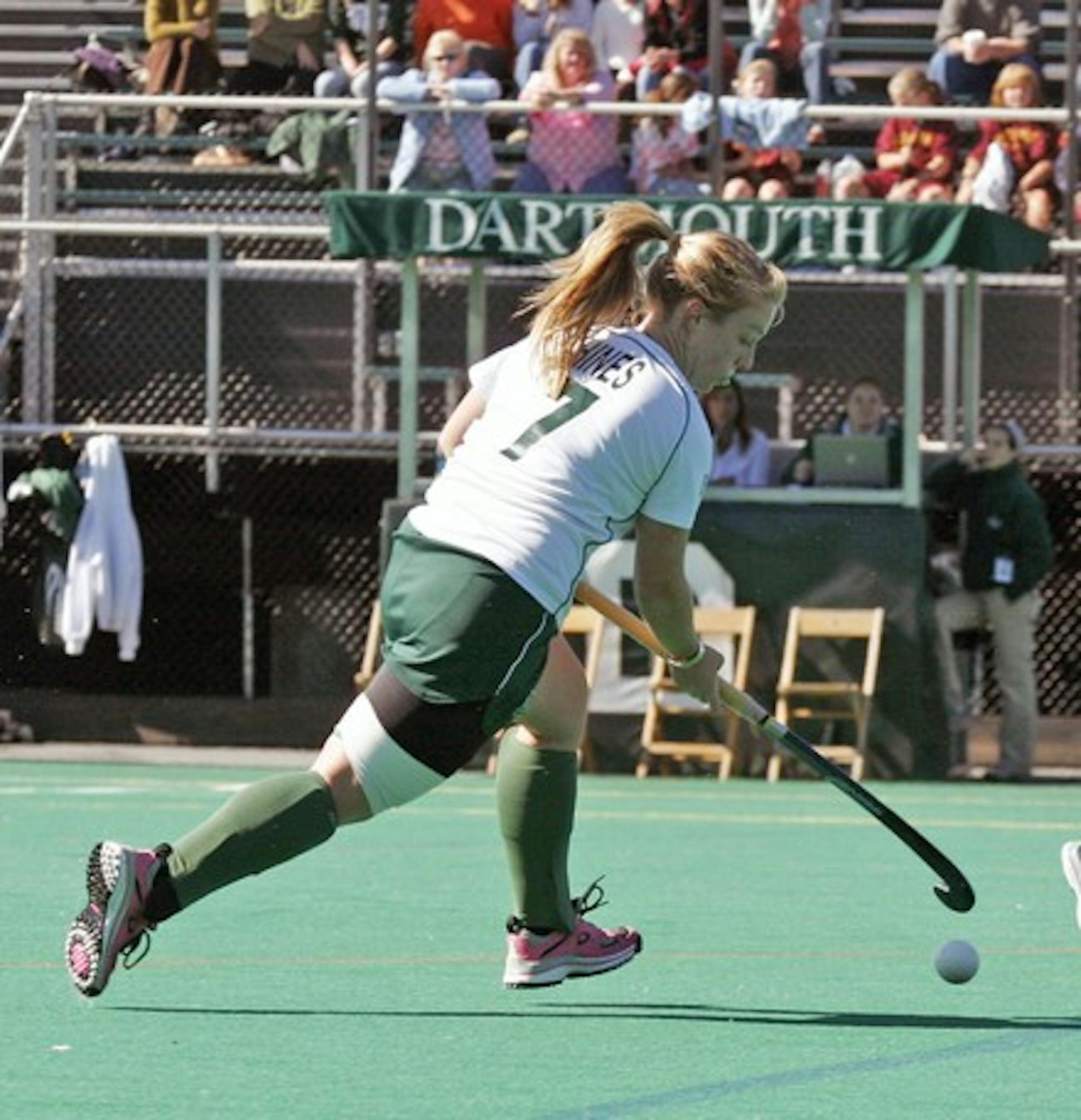 Ashley Hines '09 and the Big Green fell for a fifth consecutive time.