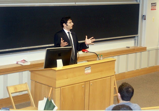 Speaking in Carson Hall on Tuesday, journalist Barak Barfi traced the history of Palestinian culture and its effects on the region's current political climate. 