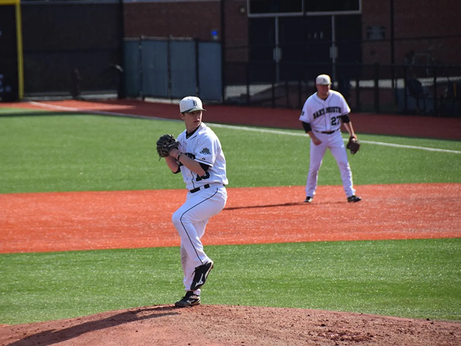 The baseball team swept Harvard University this past weekend.