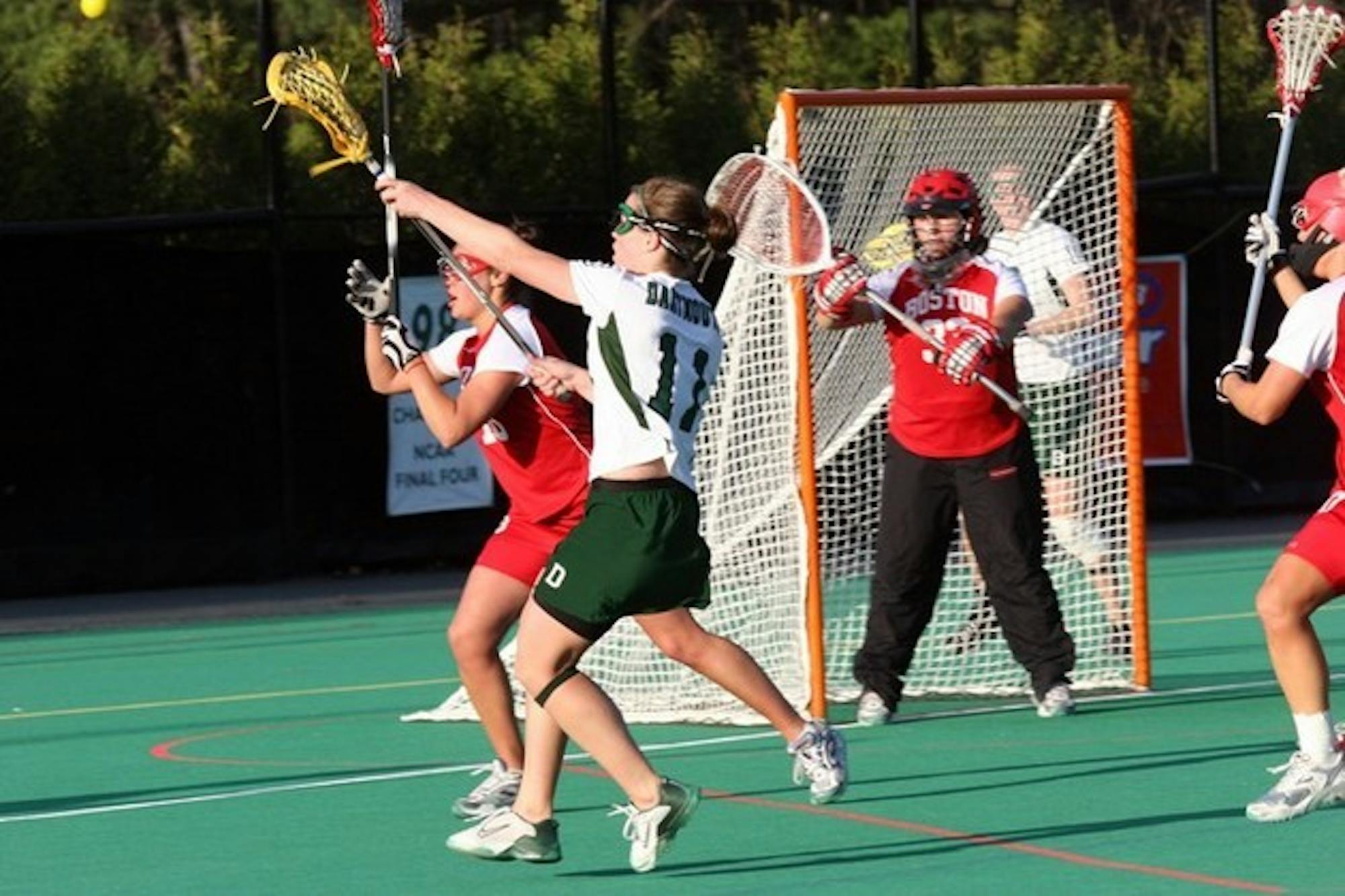 After defeating BU 11-5 two weeks ago on its home turf, Annie Leibovitz '06 and the Big Green are hoping for a similar result versus the same team on the same field Sunday in the first round of the NCAA Division I tournament.