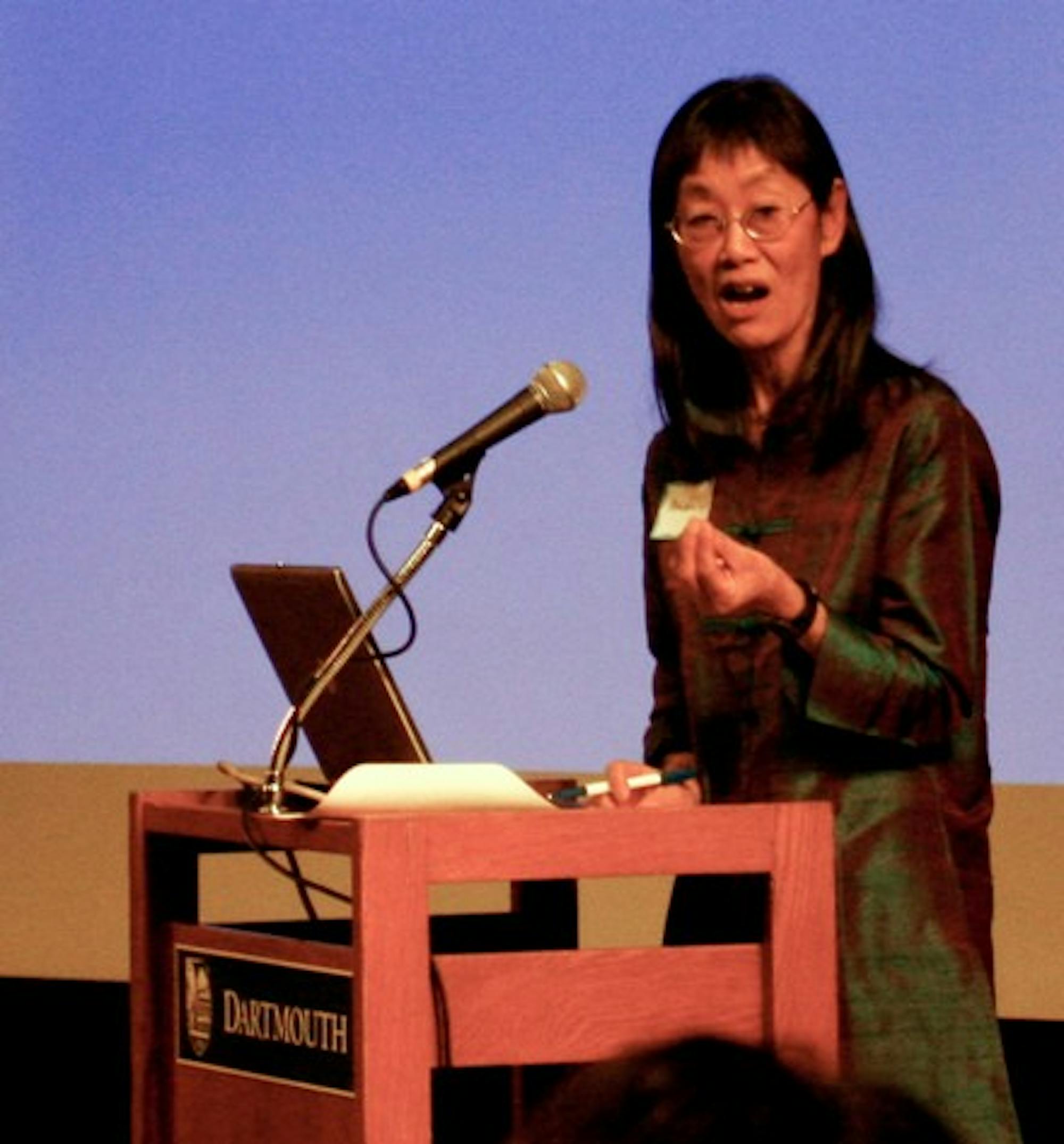 Author Meizhu Liu addressed wealth disparity between races at the Pan-Asian Council's Winter term community dinner on Wednesday night.