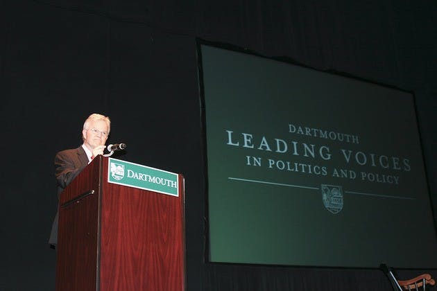 Former Louisiana Gov. Buddy Roemer spoke about the debt, fair trade and campaign finance reform in Moore Theater on Thursday.