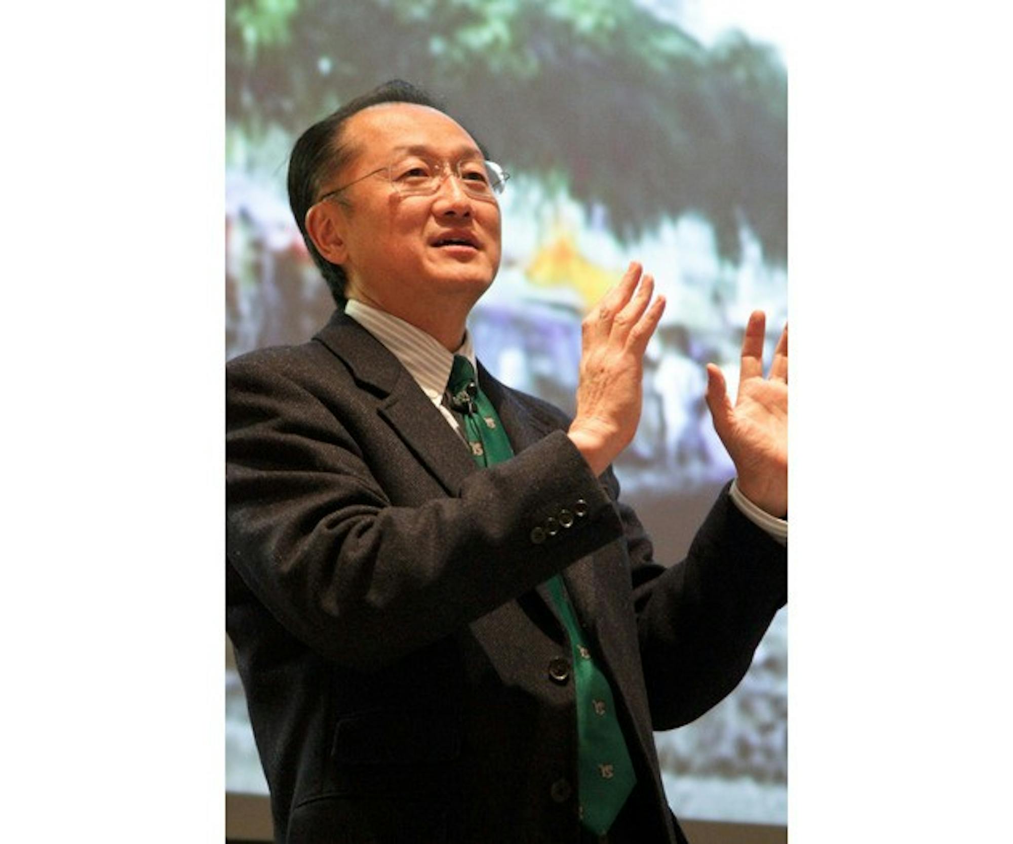 College President Jim Yong Kim gives the keynote address at the Martin Luther King Jr. celebration at Dartmouth Medical School.