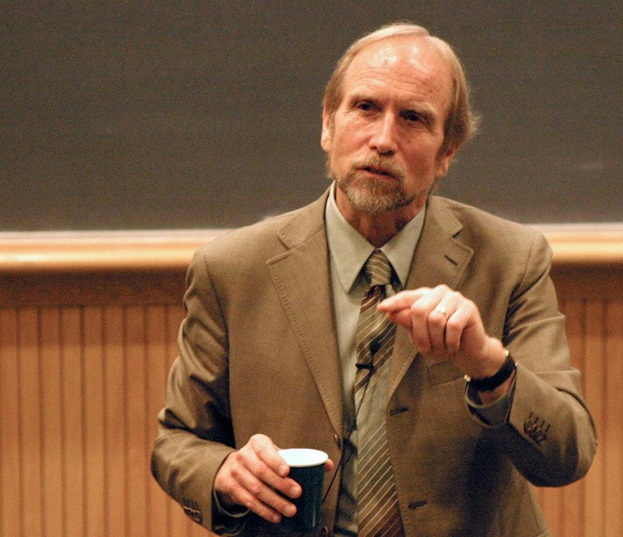 Kenneth Pennington, a history professor at the Catholic University of America, discussed milestones in the history of torture Monday afternoon.