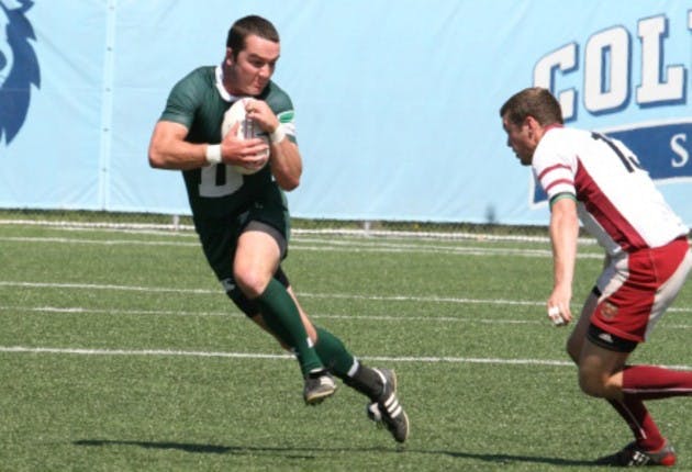 Captain Conlan O'Leary '09 led the Dartmouth Rugby Football Club in a 63-12 blowout of Harvard in the Ivy League championship game.