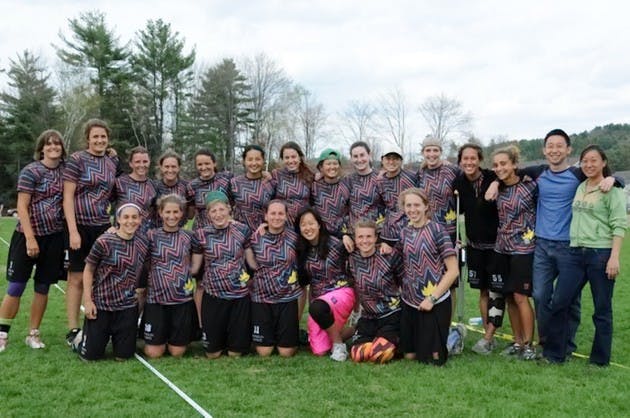 The women's Ultimate Frisbee team which calls itself Princess Layout finished in 13th place at nationals.