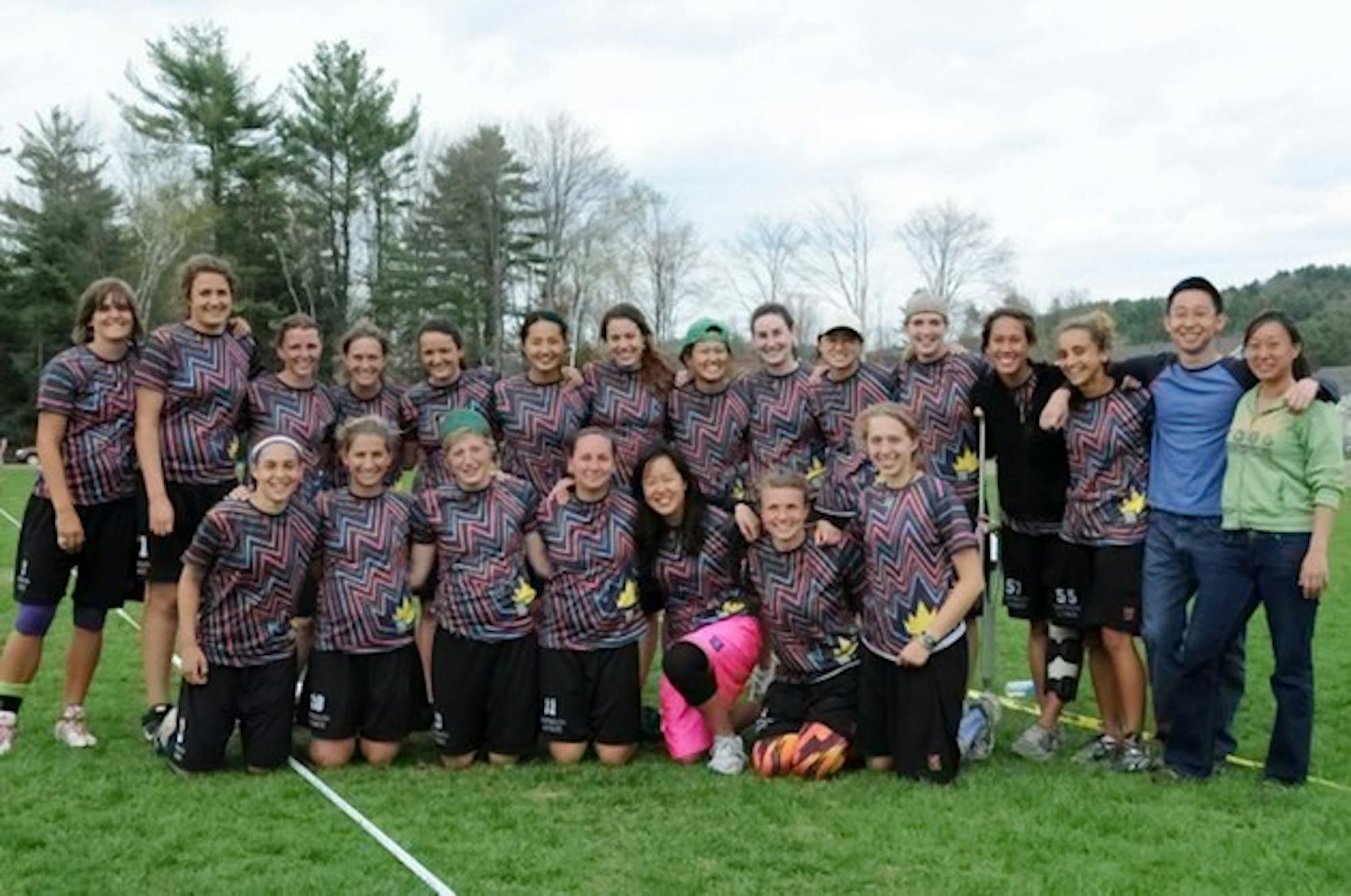 The women's Ultimate Frisbee team which calls itself Princess Layout finished in 13th place at nationals.