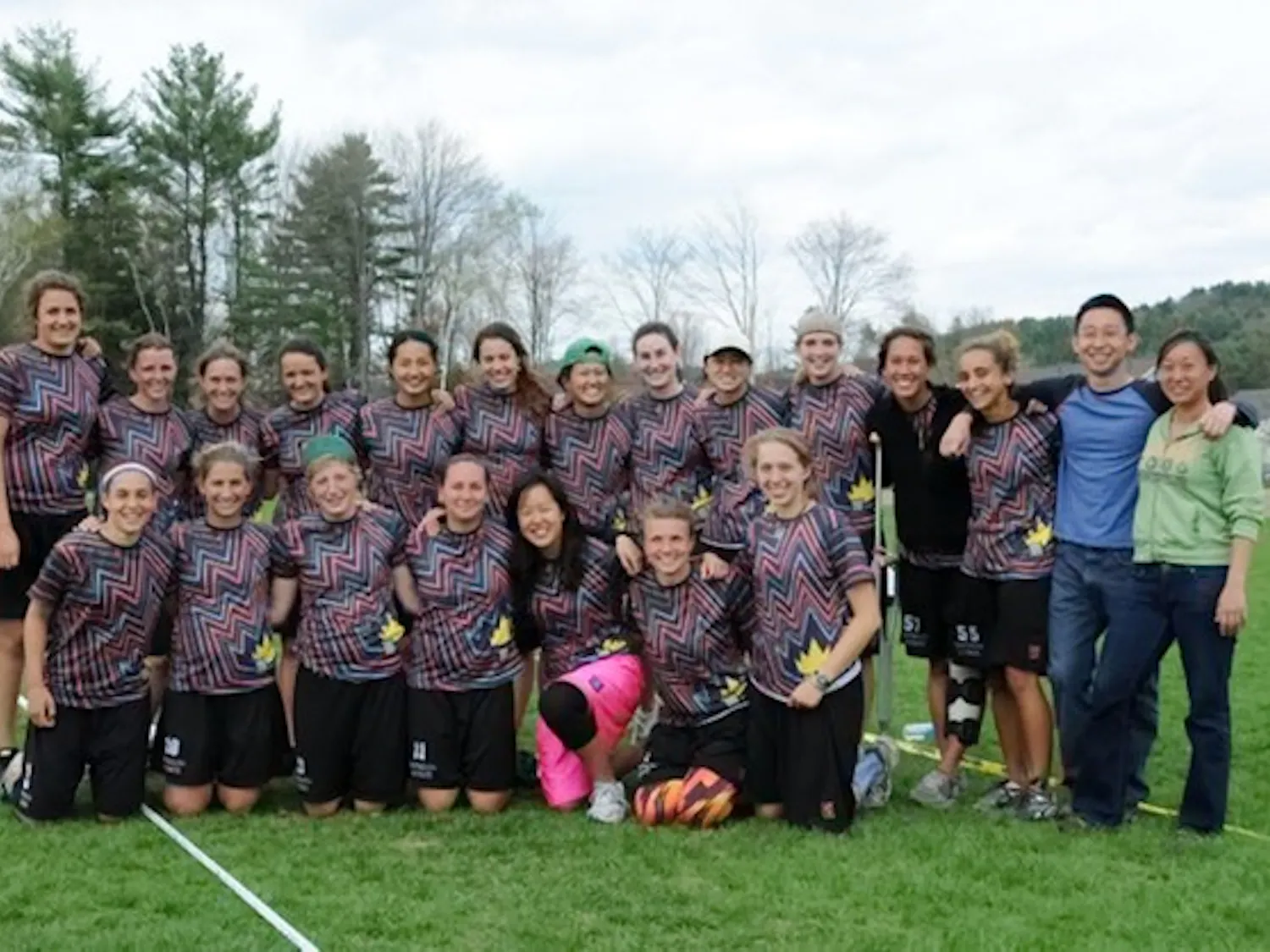 The women's Ultimate Frisbee team which calls itself Princess Layout finished in 13th place at nationals.