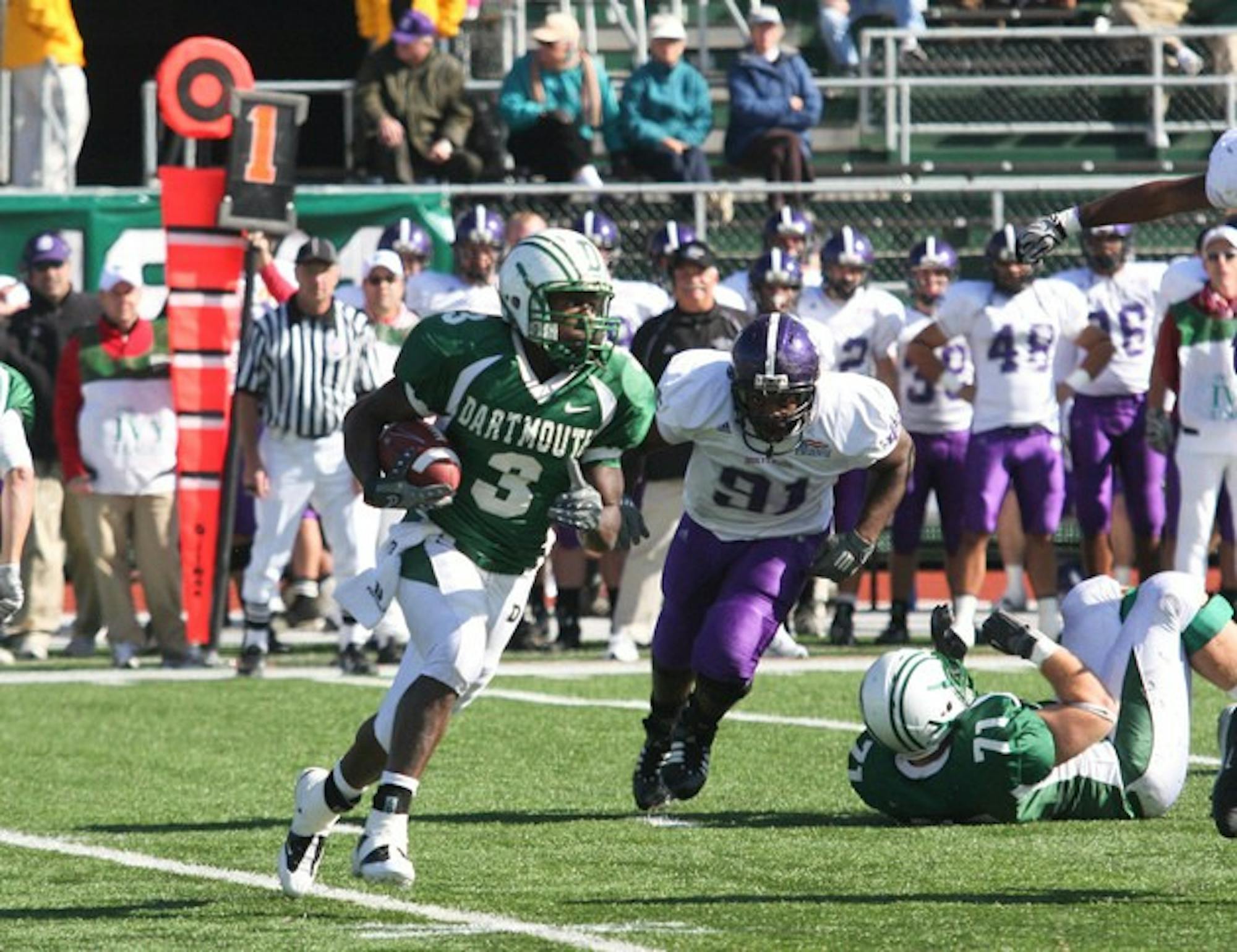 Milan Williams '09 has led the Big Green in rushing yards, but he will need a big game to beat Harvard on Saturday.