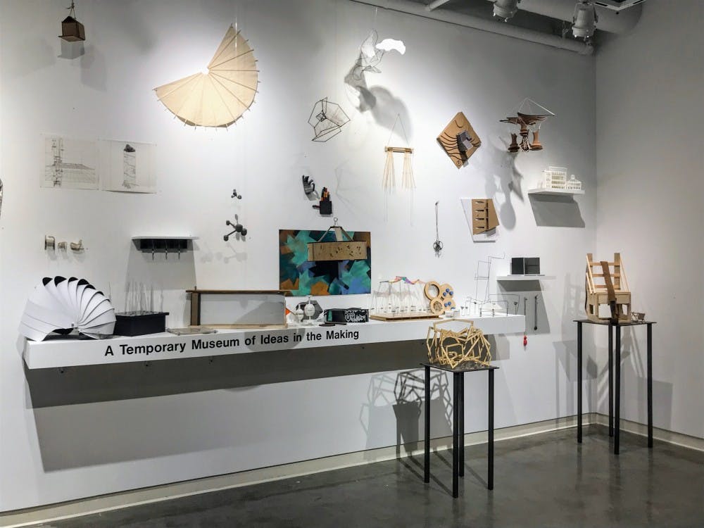 “A Temporary Museum of Ideas in the Making” features innovative student work from architecture courses in the studio art department.