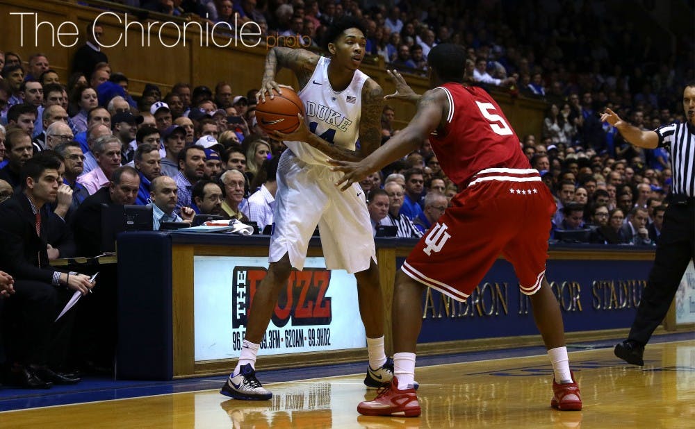 Brandon Ingram's career night sparked Duke's rout of Indiana in the Big Ten/ACC Challenge.