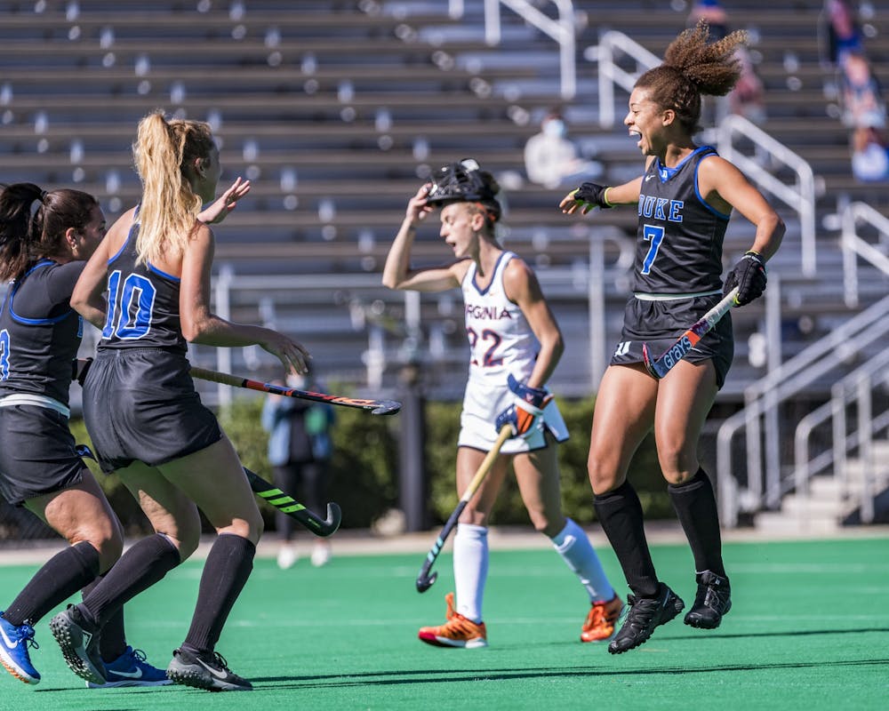 Freshman Darcy Bourne (right) notched a goal for the second straight game Saturday.
