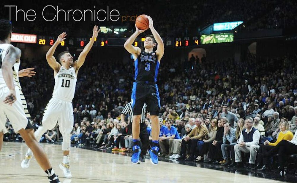 Grayson Allen hit a clutch 3-pointer to bring Duke within one with 55 seconds left in the game.