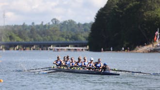 Duke rowing earned second place overall at the Lake Wheeler Invitational. 