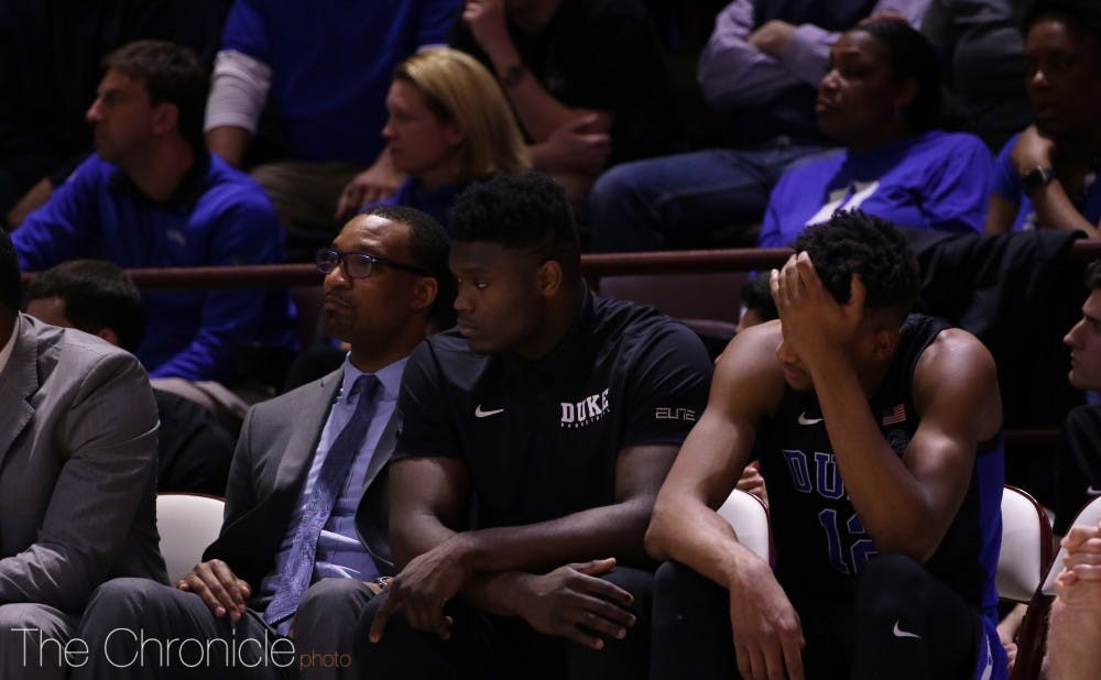 <p>The Blue Devils could not get it done without its star-studded freshman Zion Williamson in the lineup.</p>