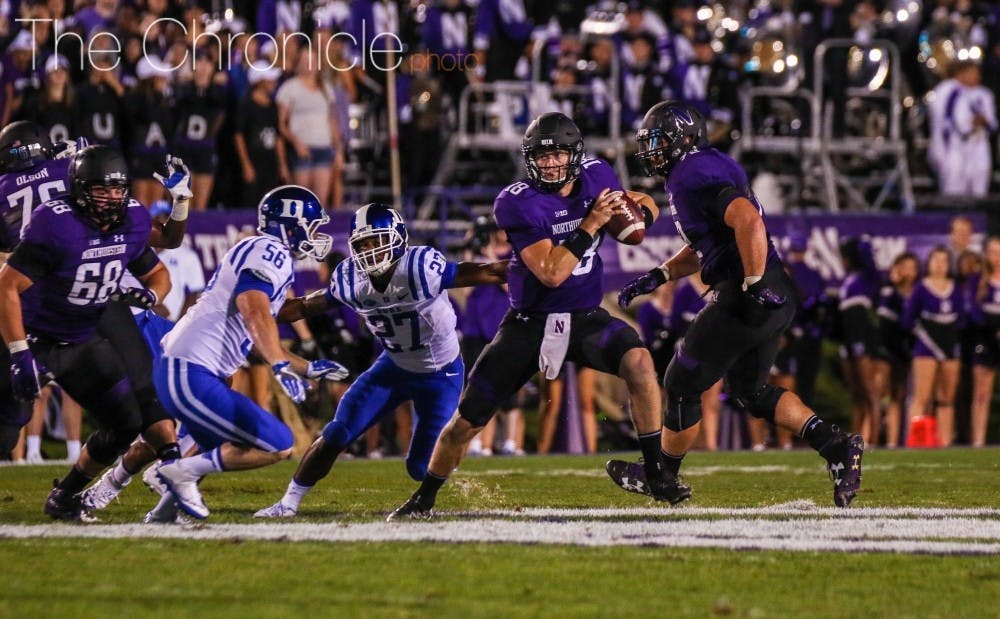 The Blue Devils will look to limit Northwestern's offense Saturday. 