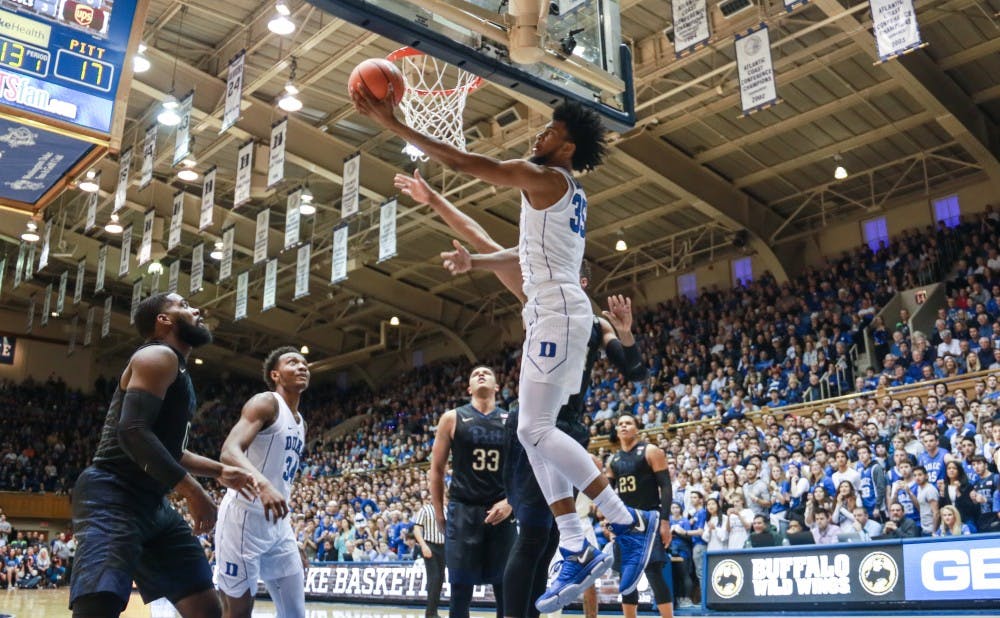 Marvin Bagley III scored 20 points to help Duke blow out Pittsburgh and move to No. 4. 