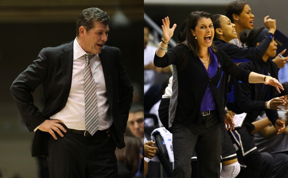 Tuesday's matchup between No. 1 Connecticut and No. 2 Duke will pit two of the game's top coaches against each other in Geno Auriemma and Joanne P. McCallie.