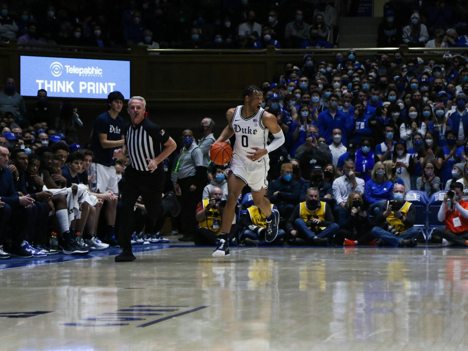 Junior forward Wendell Moore Jr., has led the team in assists in half of its games.