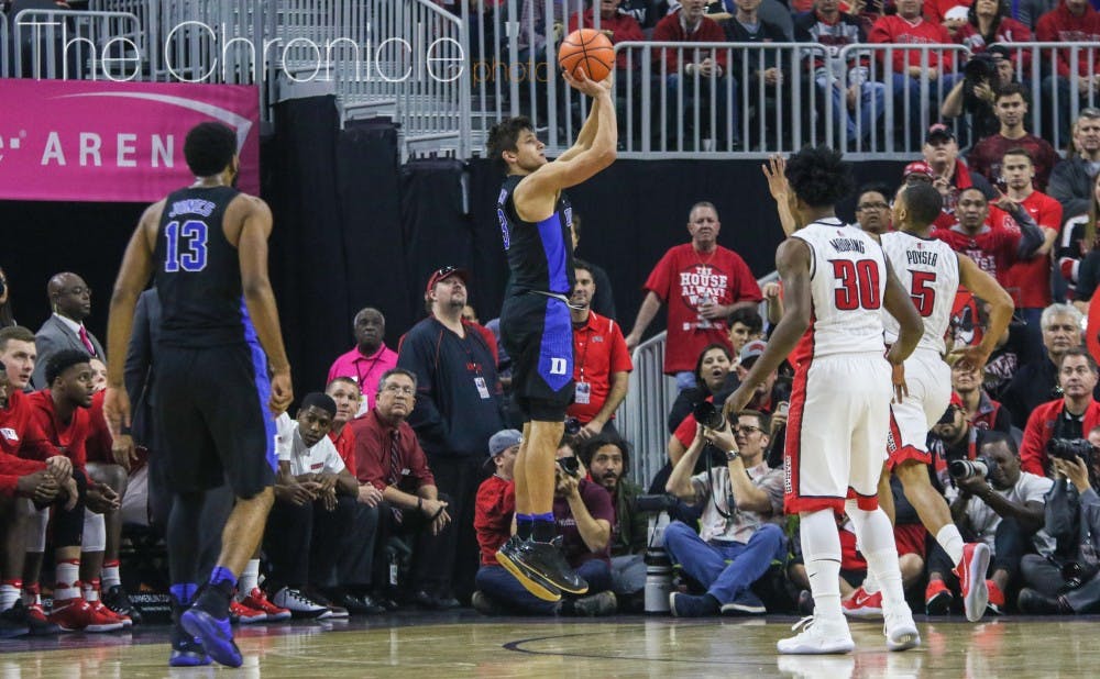 <p>Grayson Allen's career-high 34 points lifted Duke to a 94-45 rout of UNLV in one of the most lopsided ACC games of the week.</p>