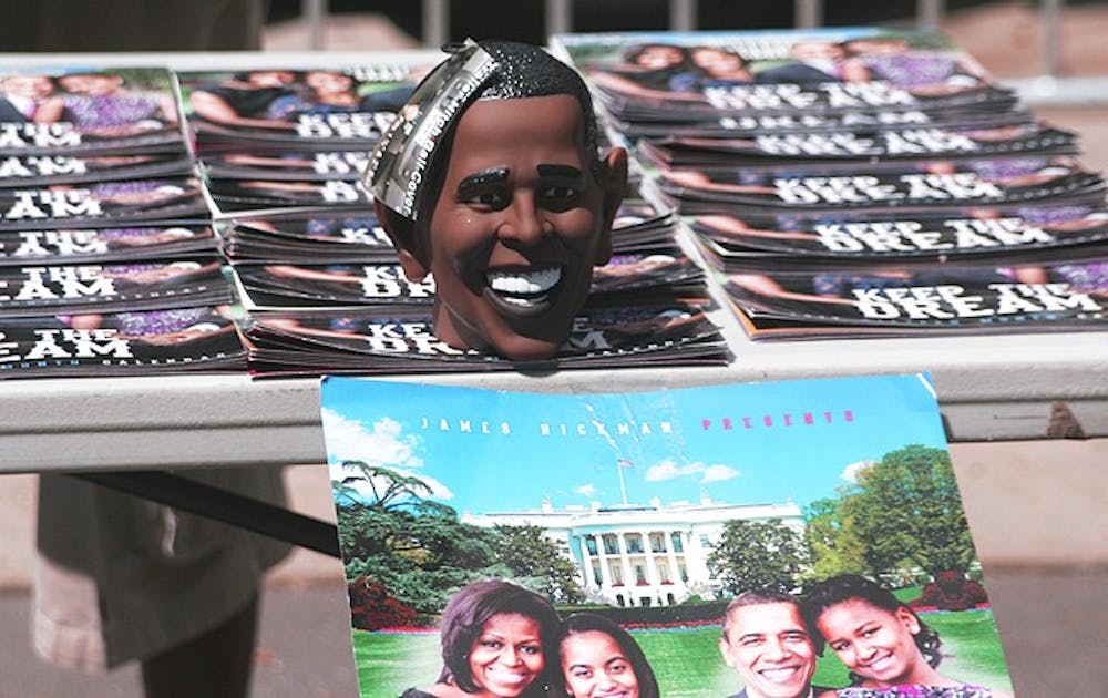 Vendors peddle a wide array of merchandise supporting President Barack Obama outside of the Democratic National Convention in Charlotte this week.
