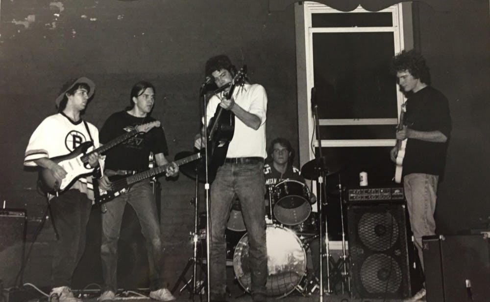 <p>Old 1980's photos from the Coffeehouse show a rocker atmosphere with students lounging and enjoying music, much like today. </p>