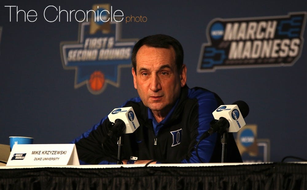 <p>Mike Krzyzewski will begin his 37th season as head coach at Duke with a difficult non-conference schedule that includes Kansas and Michigan State</p>