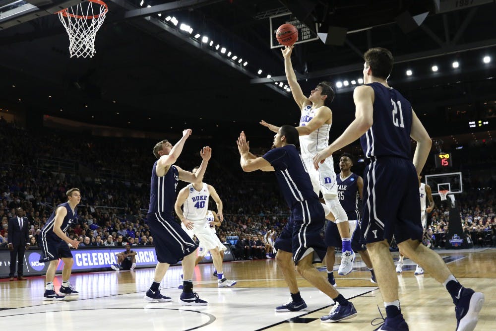 Grayson Allen embodied Duke's up-and-down game Saturday, scoring 22 of his game-high&nbsp;29 points in the first half.