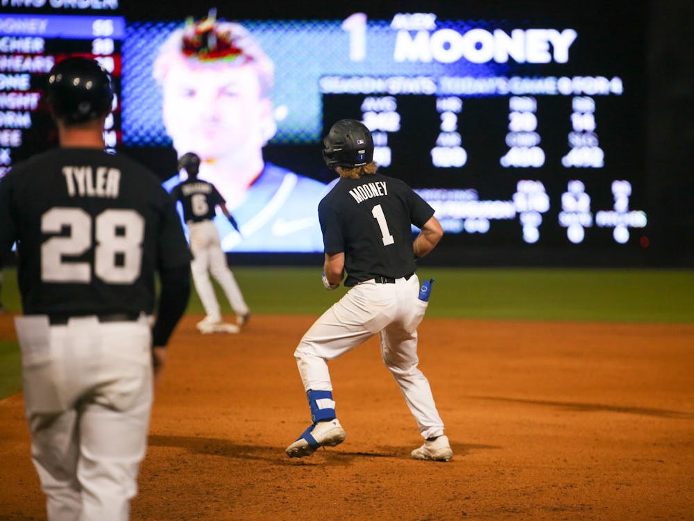 Sophomore Alex Mooney in Duke's Tuesday win over No. 13 Campbell.