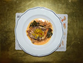 Our critic tried the wild striped bass as well as oysters.