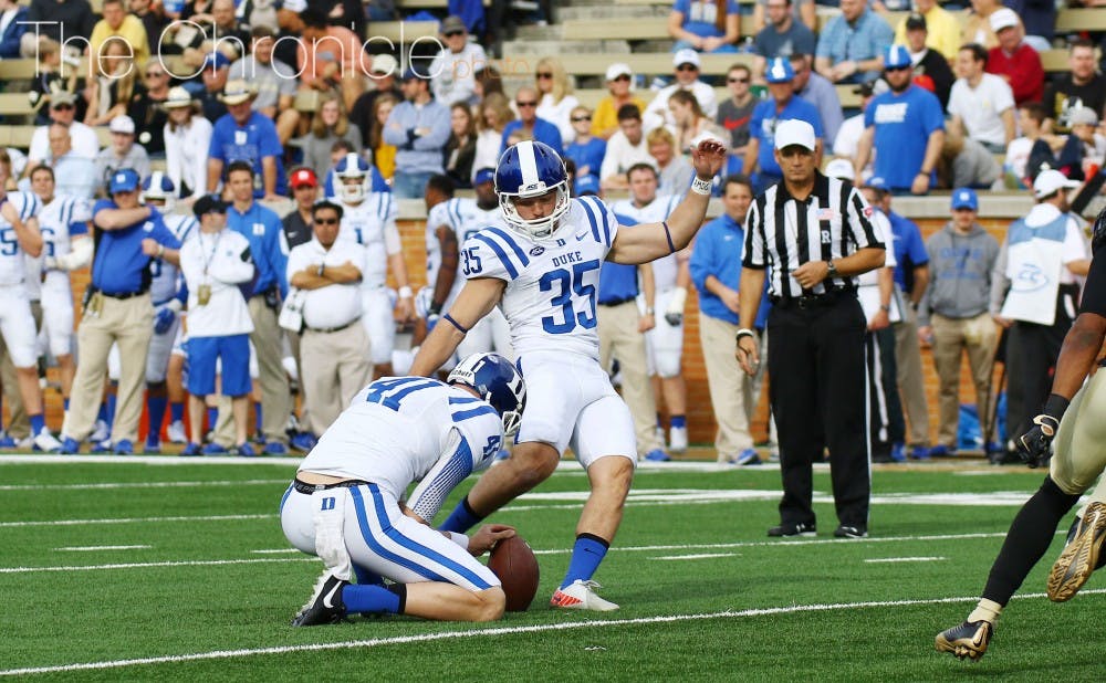 <p>Kicker Ross Martin set a program record by hitting 23 field goals this season, and,&nbsp;along with fellow senior Max McCaffrey,&nbsp;will be representing Duke at the&nbsp;2016 NFLPA Collegiate Bowl in January.</p>