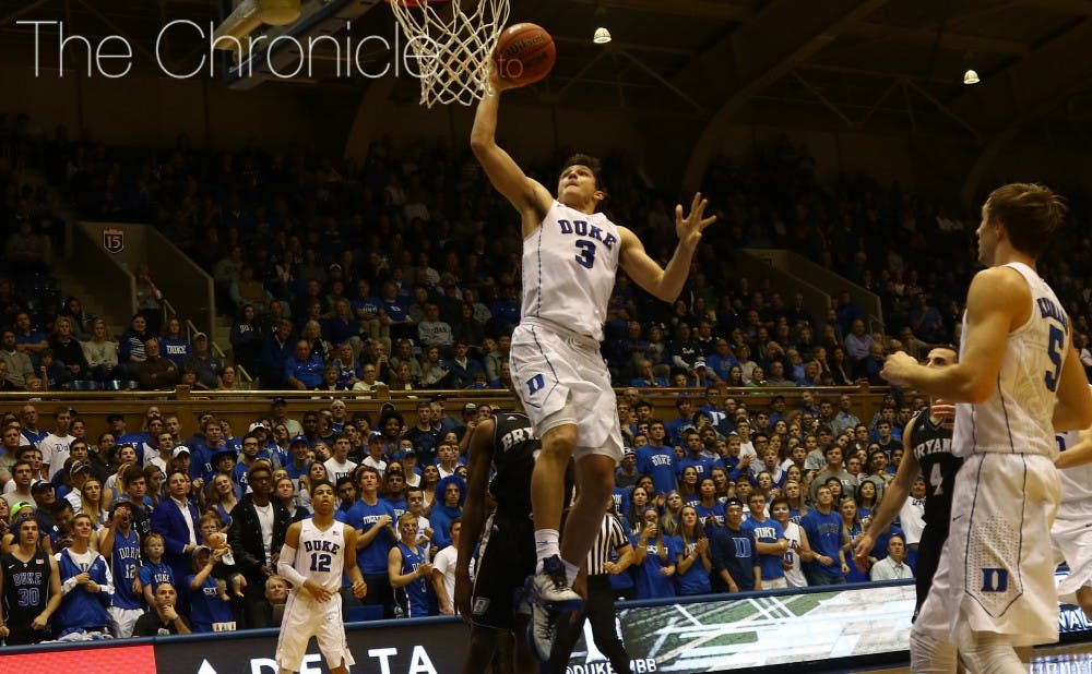 Grayson Allen kicked off his sophomore campaign with a bang this weekend, totaling 54 points&mdash;the second-most ever for a Duke player through the season’s first two games.